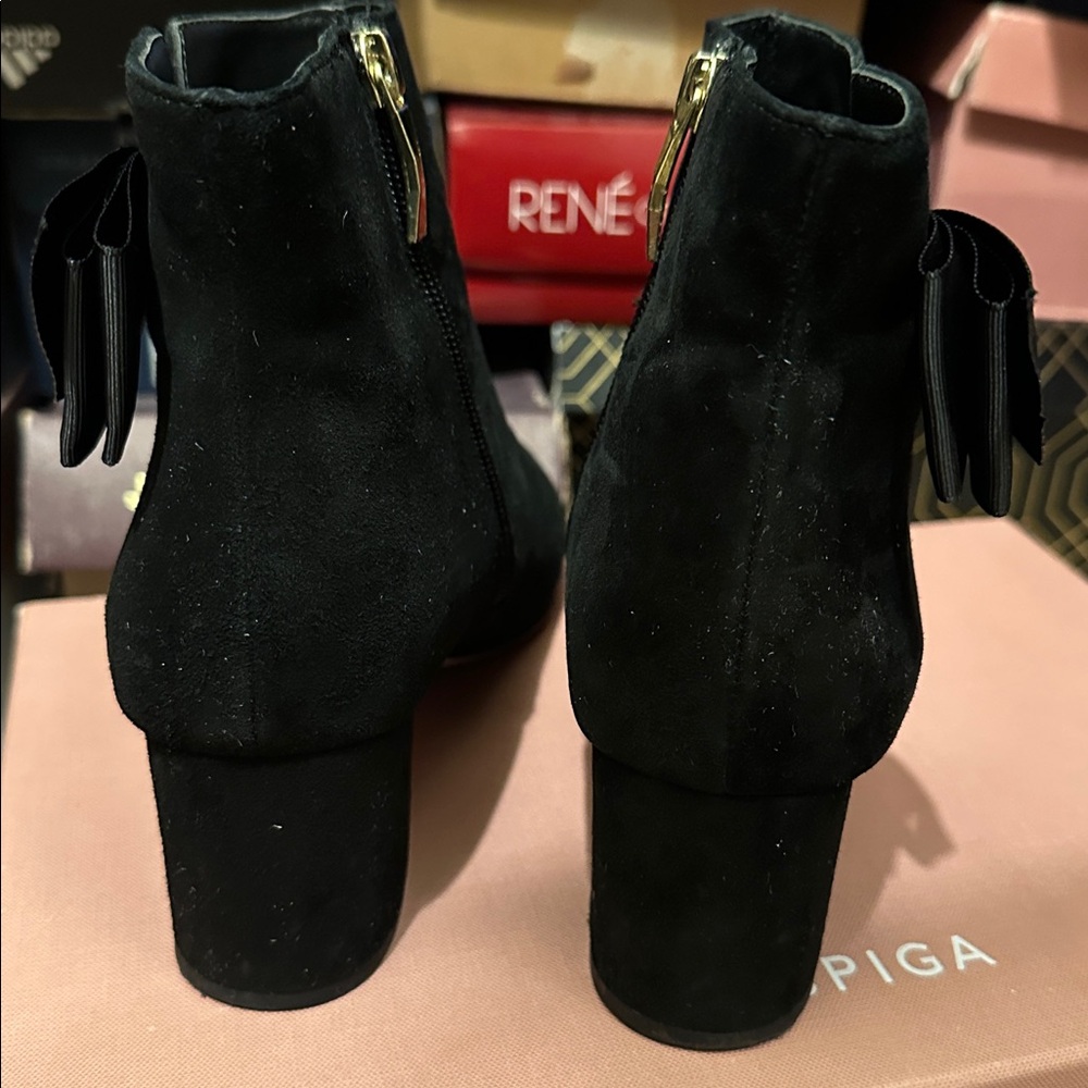 Kate Spade Black Ankle Boots with Bow Accent - Picture 8 of 8